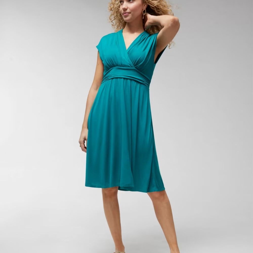 NWT‎ Soma Weekend Soft Jersey Mini Bra Dress in Parakeet Green